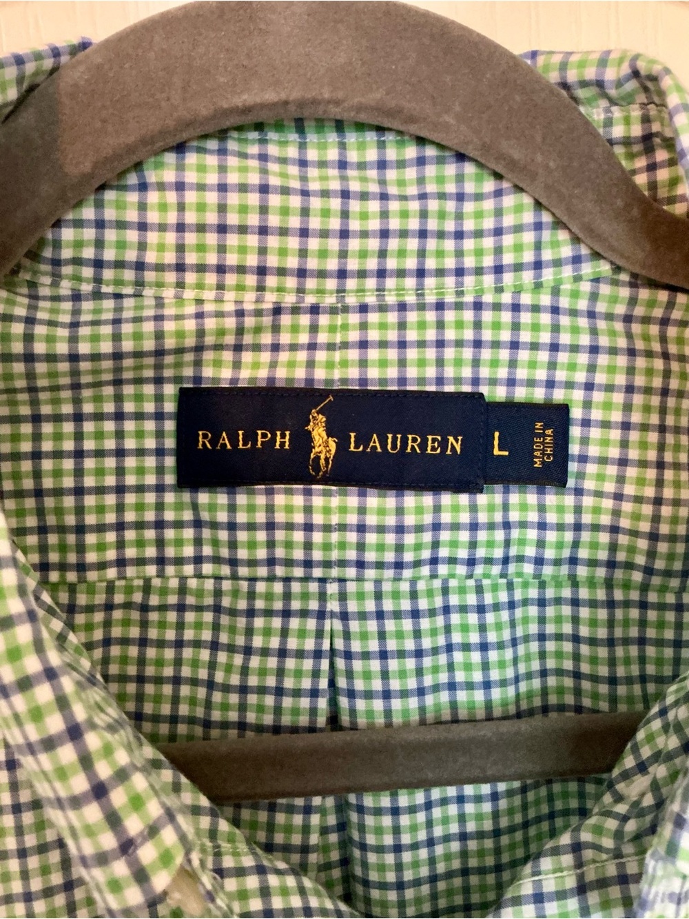 Polo by Ralph Lauren Teal and Navy Plaid Button-Down Shirt size L - Picture 3 of 6